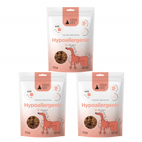 PEPE Vet Hypoallergenic Mono Insect - Hundeleckerli - 3x70 g - Fotogalerie 1