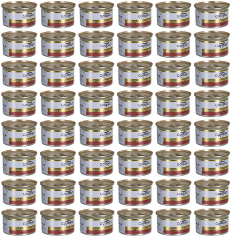 GOURMET GOLD Mousse mit Rindfleisch - Nassfutter für Katzen - 48x85g - Fotogalerie 1