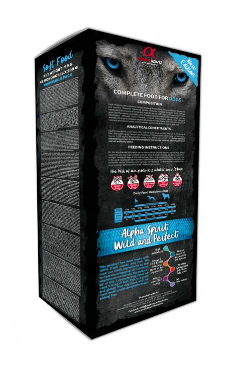ALPHA SPIRIT Soft Food Wild fish - halbnasses hundefutter - 9kg - Fotogalerie 3