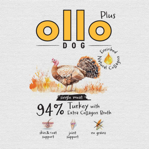 OLLO Plus Collagen Turkey - Nassfutter für Hunde - 400g - Fotogalerie 2