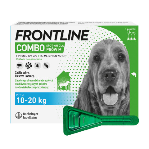 FRONTLINE Spot- on Combo M Parasitentropfen für Hunde 10 - 20 kg, 3 x 1,34 ml - Fotogalerie 1