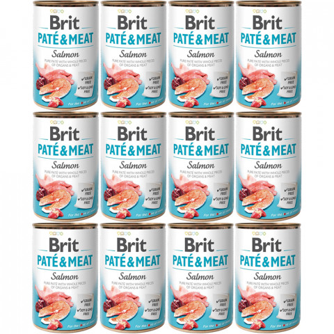 BRIT Paté & Meat Lachs - Nassfutter für Hunde - 12x400g - Fotogalerie 1