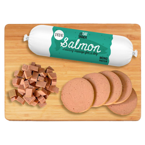 PAKA ZWIERZAKA Pepe Sausage Salmon - leckerli für hunde - 200g - Fotogalerie 2
