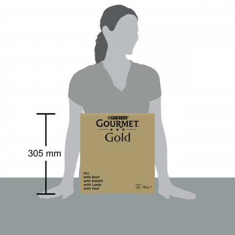 PURINA GOURMET GOLD Mousse Mix 4 Geschmacksrichtungen - Nassfutter für Katzen - 96x85g - Fotogalerie 3