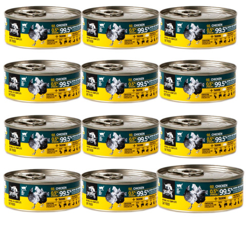 3COTY Chicken with spirulina - nassfutter für Katzen - 12x80g - Fotogalerie 1