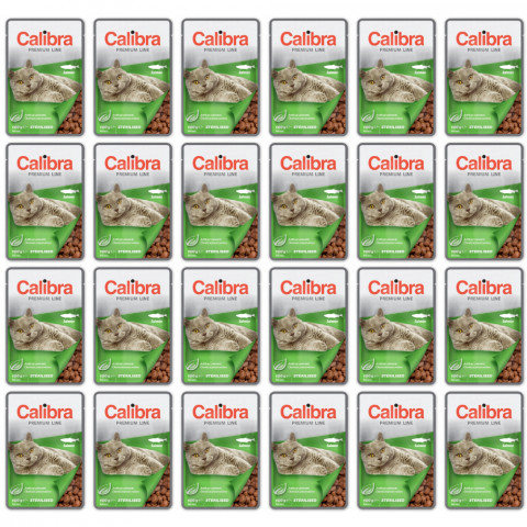 CALIBRA Cat Premium Sterilised Salmon - Nassfutter für Katzen - 24x100g - Fotogalerie 1