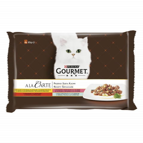 GOURMET A la Carte Chicken, Trout, Beef, and Fish - Katzen Nassfutter - 4 x 85 g - Fotogalerie 1