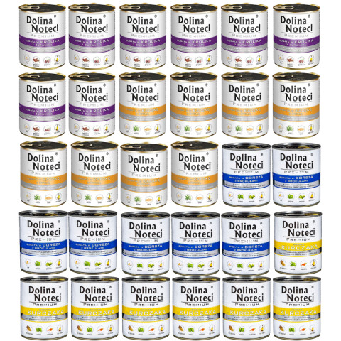 DOLINA NOTECI Premium MIX 4 GESCHMACKSRICHTUNGEN - Nassfutter für Hunde - 30x800g - Fotogalerie 1