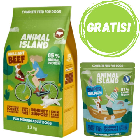 ANIMAL ISLAND Brilliant Beef Beef - Hundetrockenfutter - 12kg + GRATIS - Fotogalerie 1