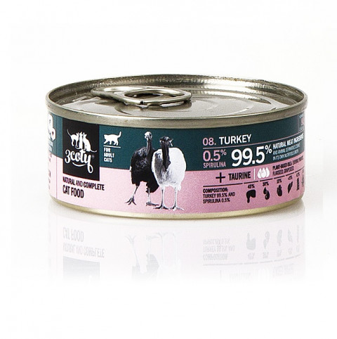 3COTY Turkey with spirulina - nassfutter für Katzen - 6x80g - Fotogalerie 10