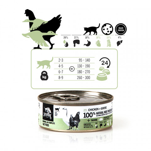 3COTY Chicken with goose - nassfutter für Katzen - 6x80g - Fotogalerie 6