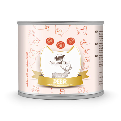 NATURAL TRAIL Monoprotein Deer - nassfutter für Katzen - 185g - Fotogalerie 1