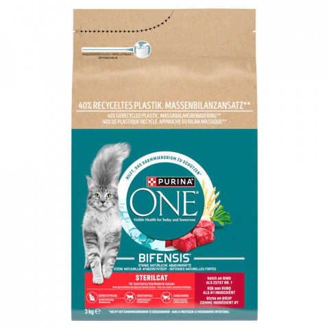 PURINA One Sterilcat Rich in beef - trockenfutter für Katzen - 3kg - Fotogalerie 1