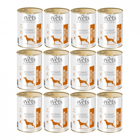 4VETS Natural Weight Reduction Dog - Nassfutter für Hunde - 12x400g - Fotogalerie 1