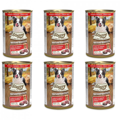 STUZZY Monoprotein Rind – Nassfutter für Hunde – 6x400g - Fotogalerie 1