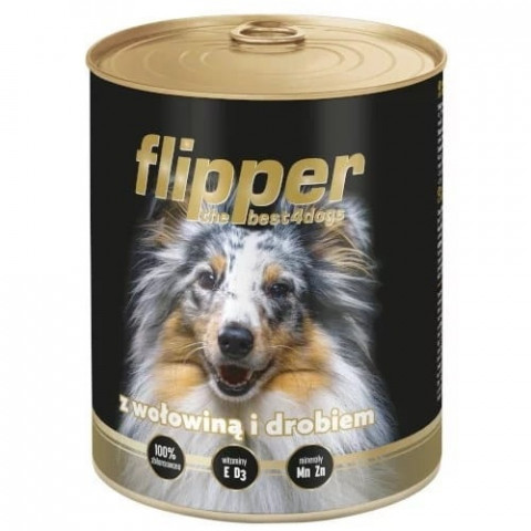 DOLINA NOTECI Flipper with beef and poultry - Nassfutter für Hunde - 400g - Fotogalerie 1