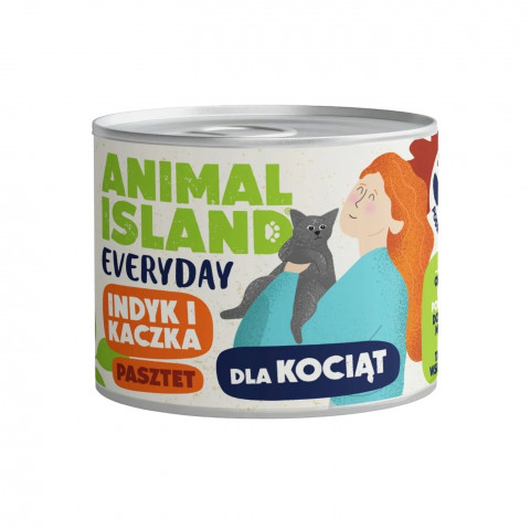 ANIMAL ISLAND Everyday Turkey and duck for kittens - nassfutter für Katzen - 185g - Fotogalerie 1