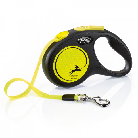 Flexi New NEON 5 m Schwarz, Gelb Hund Rückziehbare Leine - Fotogalerie 1