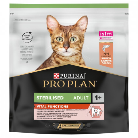 PURINA Pro Plan Sterilised Vital Functions Salmon - trockenfutter für Katzen - 400g - Fotogalerie 1