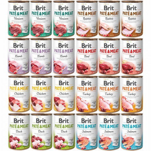 BRIT Paté & Meat Mix Geschmacksrichtungen - Nassfutter für Hunde - 24x400g - Fotogalerie 1