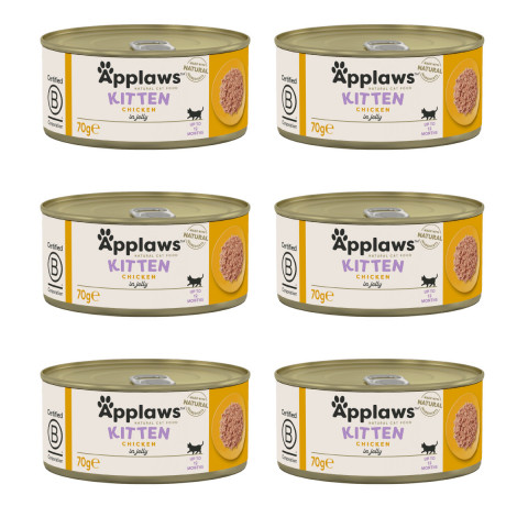 APPLAWS Kitten Chicken in jelly - nassfutter für Katzen - 6x70g - Fotogalerie 1