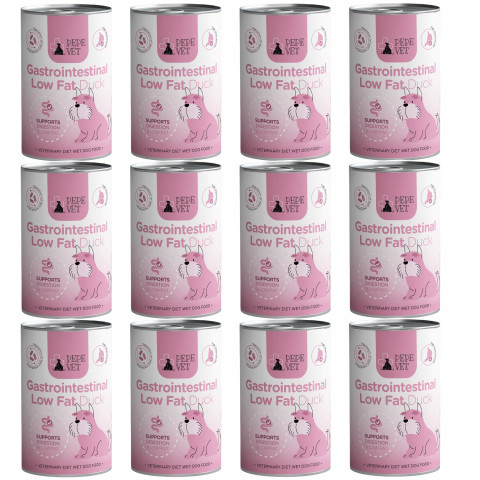 PAKA ZWIERZAKA Pepe Vet Gastrointestinal Low fat Mono Duck - Nassfutter für Hunde - 12x400g - Fotogalerie 1