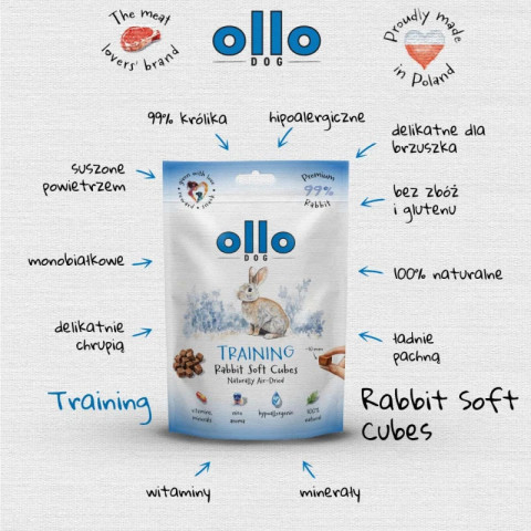 OLLO Air Dried Training Rabbit Cubes - leckerli für hunde - 80g - Fotogalerie 4