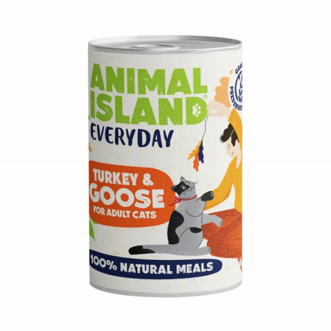 ANIMAL ISLAND Everyday Turkey and goose - nassfutter für Katzen - 400g - Fotogalerie 1