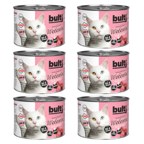 BULTI Rich in beef - nassfutter für Katzen - 6x200g - Fotogalerie 1