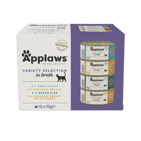 APPLAWS Variety selection multipack in broth - nassfutter für Katzen - 12x70g - Fotogalerie 1