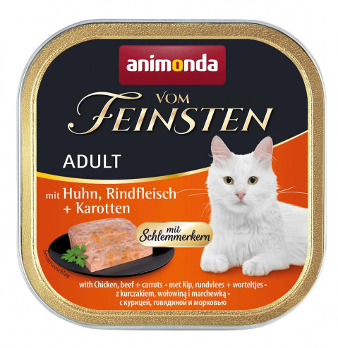 ANIMONDA Vom Feinsten Adult Chicken, beef and carrots - nassfutter für Katzen - 100g - Fotogalerie 1