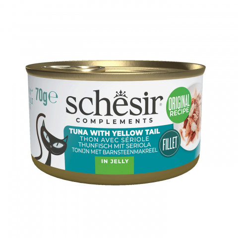 SCHESIR Complements Tuna with yellow tail in jelly - nassfutter für Katzen - 70g - Fotogalerie 1