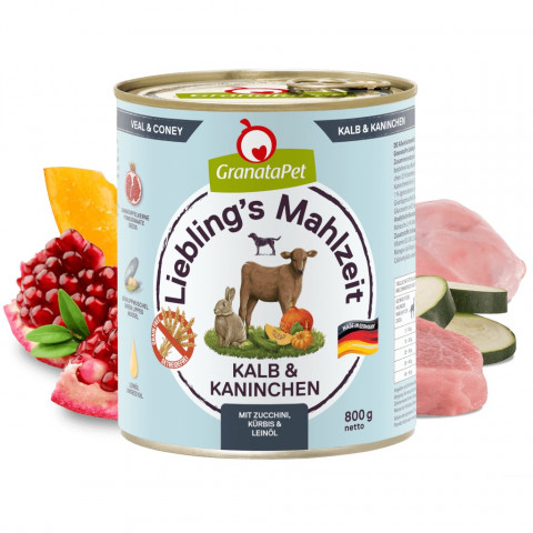 GRANATAPET Liebling's Mahlzeit Veal and coney - Nassfutter für Hunde - 800g - Fotogalerie 2