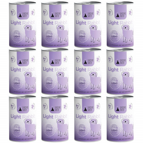 PAKA ZWIERZAKA Pepe Vet Light Mono Rabbit - Nassfutter für Hunde - 12x400g - Fotogalerie 1