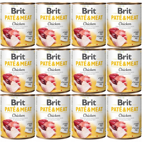 BRIT Paté & Meat Huhn - Nassfutter für Hunde - 12x800g - Fotogalerie 1