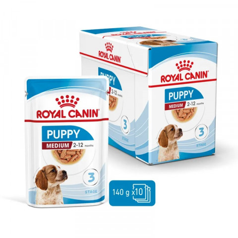 ROYAL CANIN Medium Puppy - Nassfutter für Hunde - 10x140g - Fotogalerie 1