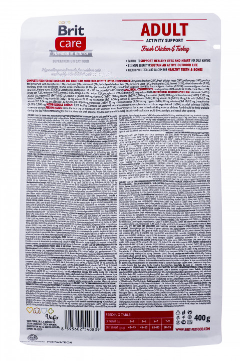 BRIT Care Grain Free Activity Support Adult - Trockenfutter für Katzen - 400 g - Fotogalerie 3