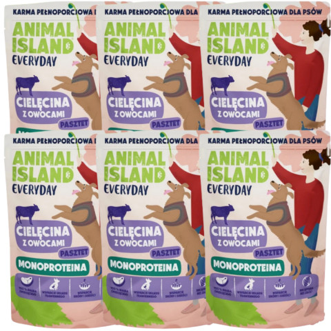 ANIMAL ISLAND Everyday Monoprotein Kalbfleisch - Nassfutter für Hunde - 6x300g - Fotogalerie 1