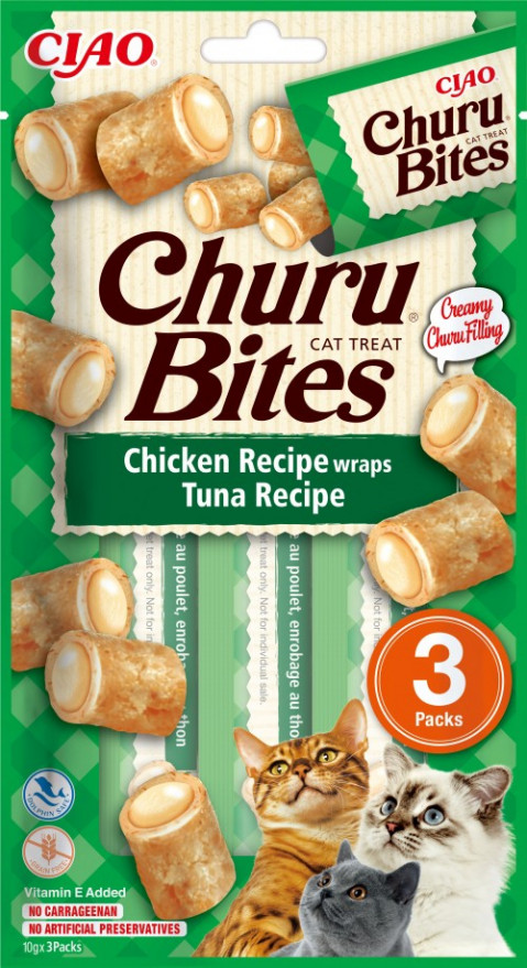 CIAO Churu Bites Chicken Recipe wraps Tuna Katze Leckerli Huhn, Thunfisch 10 g - Fotogalerie 2