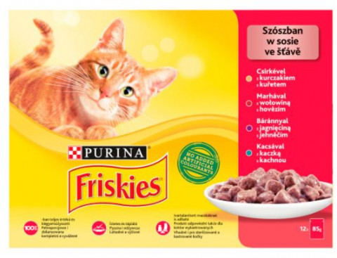  Friskies Mix Fleisch - Nassfutter für Katzen - 12 x 85 g - Fotogalerie 2