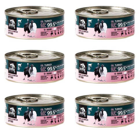 3COTY Turkey with spirulina - nassfutter für Katzen - 6x80g - Fotogalerie 1