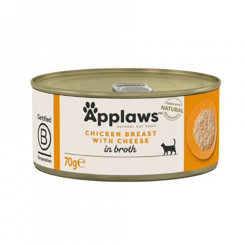 APPLAWS Chicken breast with cheese - nassfutter für Katzen - 12x70g - Fotogalerie 3
