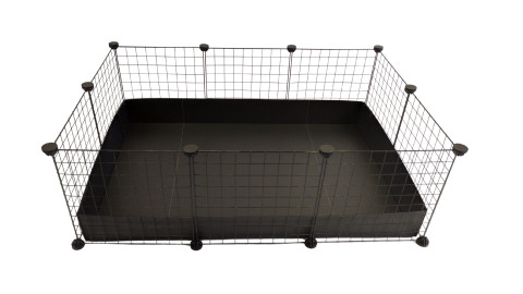 C&C Modular Käfig 3x2 110x75 cm Meerschweinchen, Igel, schwarz - Fotogalerie 1