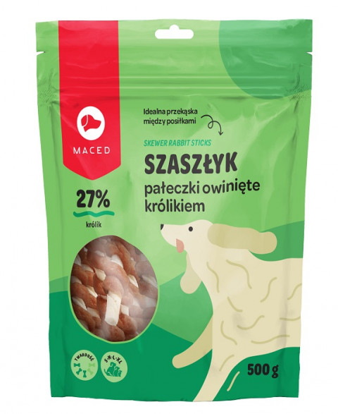 MACED Rabbit wrapped rawhide sticks - hundekauartikel - 500 g - Fotogalerie 1