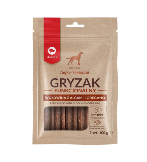 MACED Beef snack with algea and oregano - hundekauartikel - 100g - Fotogalerie 1