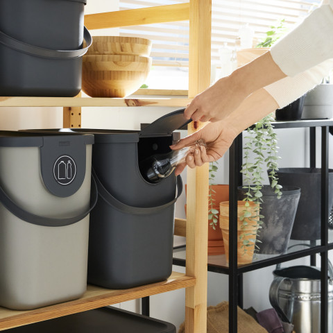 ROTHO Albula Cappuccino - behälter zur abfalltrennung - 25l - Fotogalerie 2