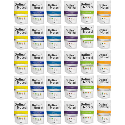 DOLINA NOTECI Premium MIX 6 GESCHMACKSRICHTUNGEN - Nassfutter für Hunde - 30x500g - Fotogalerie 1