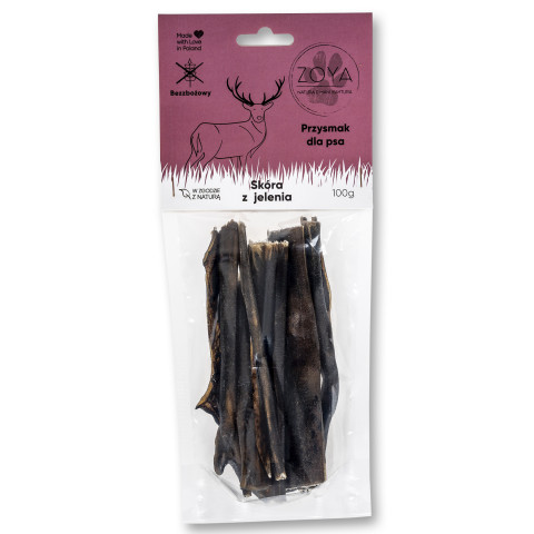 ZOYA Deer skin - leckerli für hunde - 100g - Fotogalerie 1
