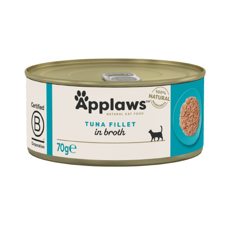 APPLAWS Tuna fillet in broth - nassfutter für Katzen - 70g - Fotogalerie 1