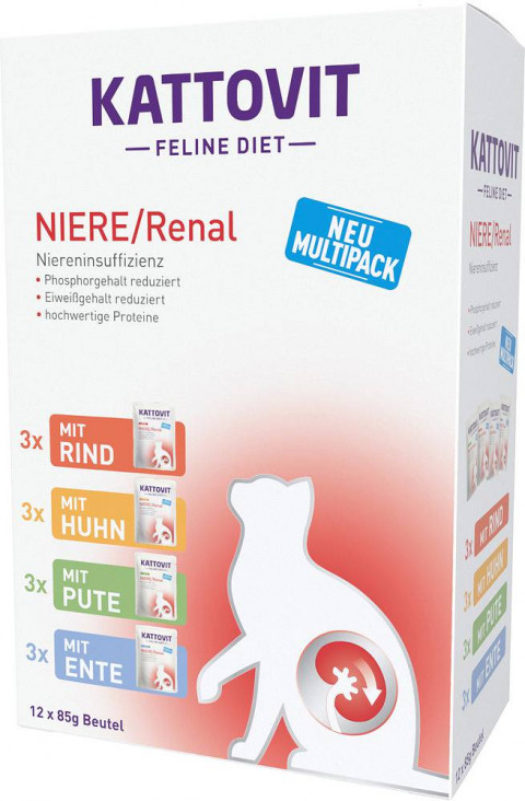 KATTOVIT Feline Diet Niere/Renal - nassfutter für Katzen - 12 x 85g - Fotogalerie 1